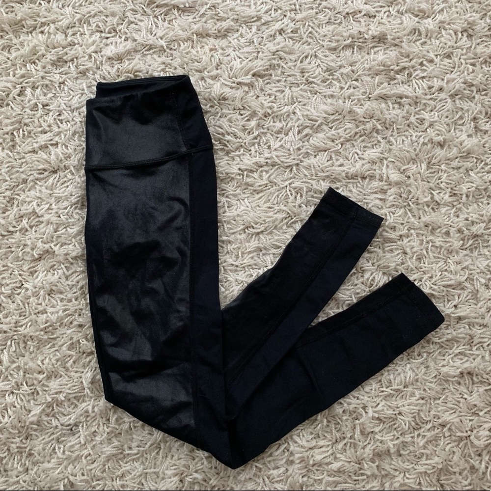 Peach Black Fitted Leggings